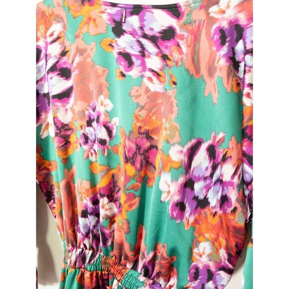 Misa Los Angeles XS Floral Ruffle Mini Dress Amalya Multicolor Made In USA - Picture 3 of 11